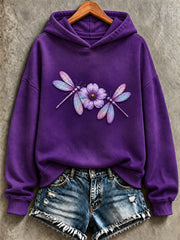 Women's Purple Art Print Sweatshirt