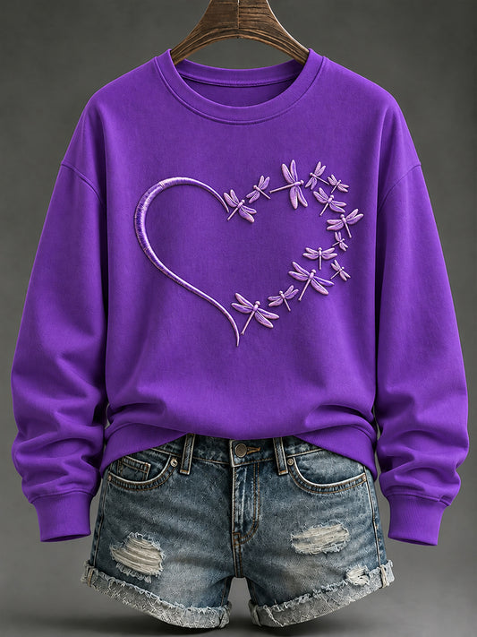 Women's Purple Art Print Sweatshirt