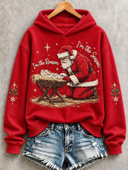 Women's Jesus Is The Reason For The Season Print Sweatshirt