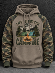 Men's Camping Velvet Raglan Hoodie