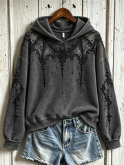 Women's Gothic-style pattern casual hoodie