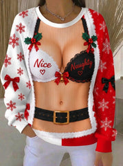 Women's Fun Christmas Printed Sweatshirt
