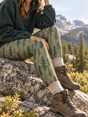 Women's Hiking Dogs Lover Printed Leggings