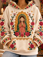 Women's Feast of Our Lady of Guadalupe art Printed Hoodies