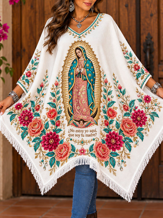 Women‘s Mexico Our Lady of Guadalupe Day Floral Art Printed Tops