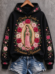 Women's Feast of Our Lady of Guadalupe art Printed Regular Sweatshirt