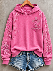 Women's Faith Over Fear Hot Pink Sweatshirt