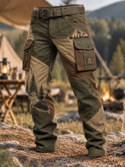 Men's Camping Print Casual  Trousers