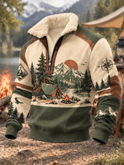 Men's Camping Print Sweatshirt