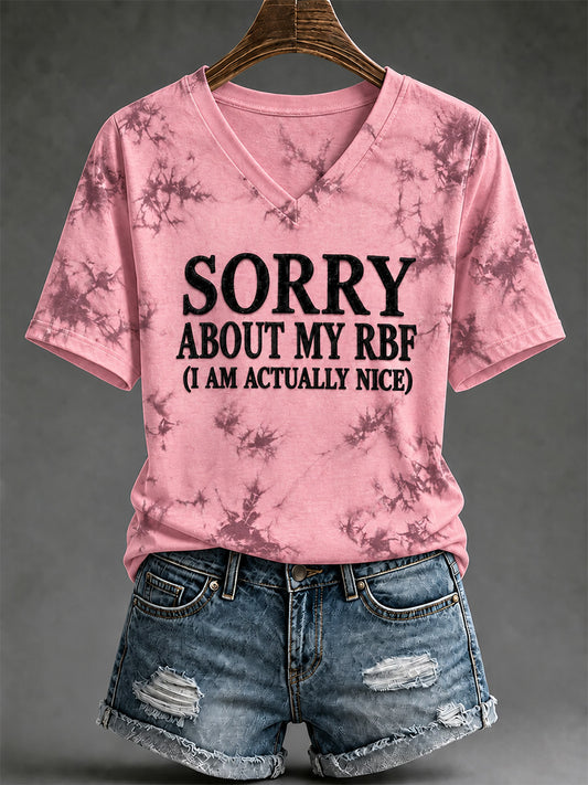 Women's Sassy & Sarcastic Funny Graphic Print V-Neck Tee