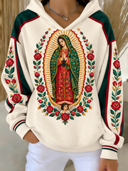 Women's Feast of Our Lady of Guadalupe art Printed Regular Sweatshirt