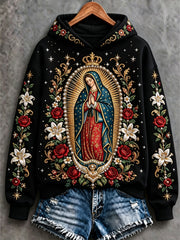 Women's Feast of Our Lady of Guadalupe art Printed Regular Sweatshirt