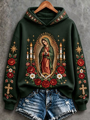 Women's Feast of Our Lady of Guadalupe art Printed Regular Sweatshirt