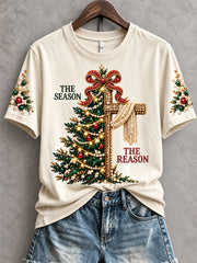 Women's Christmas Tree Cross T-Shirts