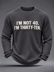 Men's Sassy & Sarcastic Funny Graphic Print Waffle Long Sleeve Top